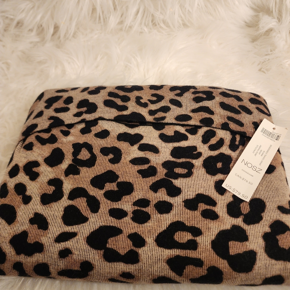 NWT Chico's Animal Print Reversible Wrap